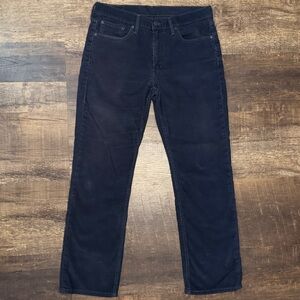 Levi’s 514 navy blue slim straight corduroy pants U・x・U